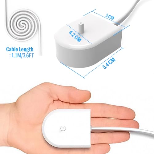Image of 2 Pin 240V Replacement Charger Base Compatible with Philips Sonicare Electric Toothbrush HX6100, Travel Charger Compatible with Philips Sonicare HX3000 / HX6000 / HX8000 / HX9000 Series