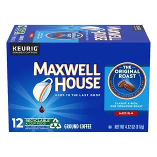Maxwell House, K-Cup Single Serve Coffee, 12 Count, 3.7oz Box (Pack of 3) (Original Roast)