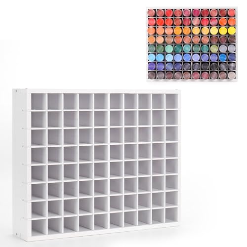 80 Grids Wall-Mountable Paint Organizer Rack