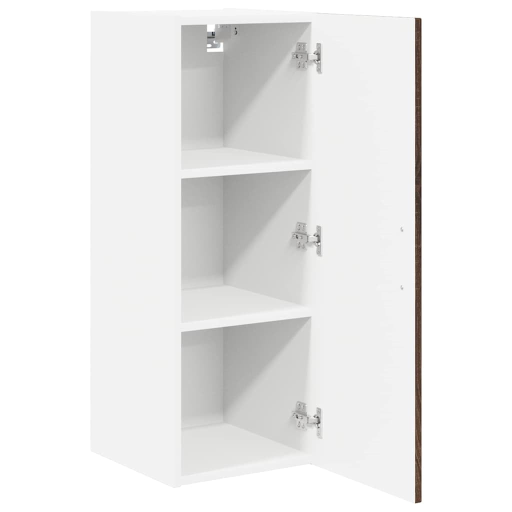 Wandschrank Lucca Brauneiche Holzwerkstoff 30 x 31 x 80 cm mit Tür und Regal, Küchen- und Esszimmer Aufbewahrung, Stauraum Organizer für Vorratsschrank und Sideboard
