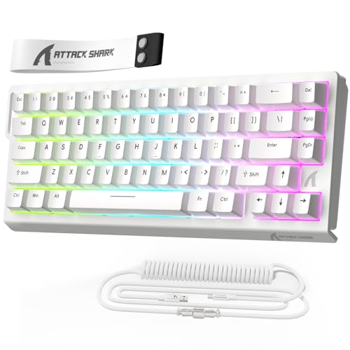 Clavier Mécanique avec Actionnement Réglable de 0,01 mm MAMBASNAKE X68HE Blanc