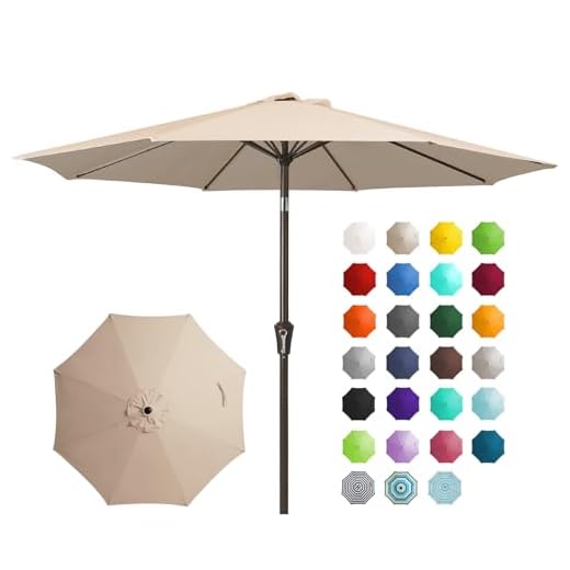 JEAREY 9FT Outdoor Patio Umbrella