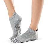 ToeSox Women's Low Rise Full Toe Grip Non-Slip for Ballet, Yoga, Pilates, Barre Toe Socks