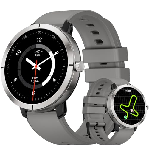 DREMAC - Reloj inteligente para hombre y mujer, GPS integrado, 1,35 pulgadas, pantalla Amoled de aluminio, 170 modos deportivos, 5 ATM Fitness Tracker con frecuencia cardíaca, seguimiento de sueño