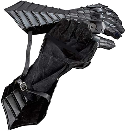 Gants noirs Nazgul pour exposition historique et collectionneurs d'armures
