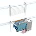 foxydry Stendino da Balcone Ribaltabile, Stendibiancheria da Ringhiera Esterno Resistente in Acciaio inox e alluminio Duo, per terrazzi, balconi e ringhiere - Lunghezza 82 cm (Bianco, 82 cm) immagine