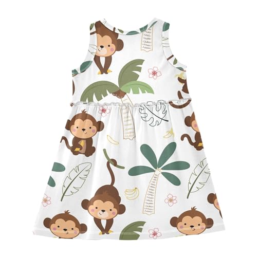 Summer Girl Dresses Sleeveless Cotton Dress Baby Toddler Girl Outfits Girls Clothes Size 2t-8Y2