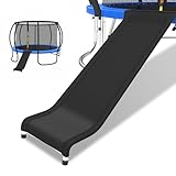Deomod Trampoline Slide, 10FT 12FT 14FT 15FT 16FT Trampoline Universal Slides, Trampoline Accessories with Cushioning Effect, Suitable for Children to Climb Up and Slide Down, Safety Slider (Silver)