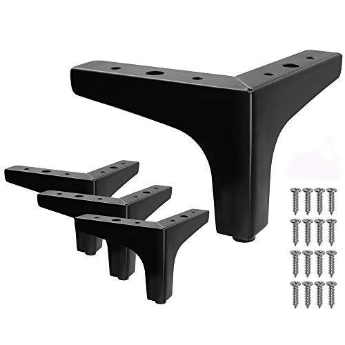 Patas metálicas negras de diseño triangular moderno para armarios y sofás 2