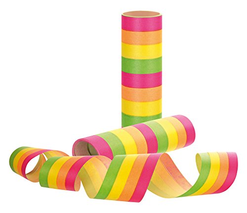 Susy Card Luftschlangen schwer entflammbar, 6 Rollen eingeschweißt, DIN, neon Cover