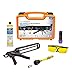 LEAKFINDER LF016 BIGEZ Air Conditioning Refrigerant Leak Detection Kit - 8oz AC Leak Detector Dye, Caulking Gun Injector, UV Light, R134A Hose Coupler, Made in USA