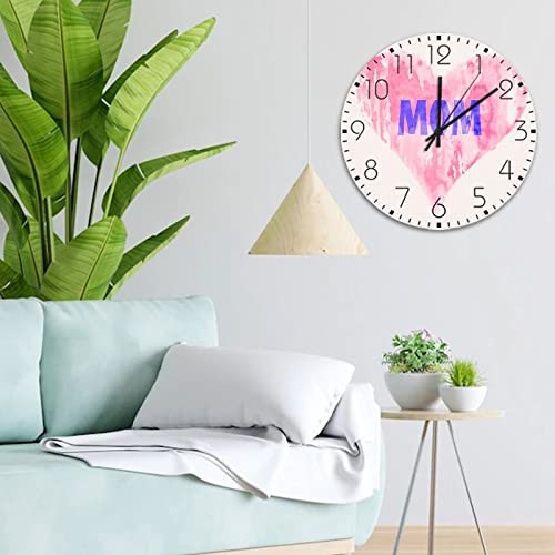 Horloges murales en bois rustique double face suspendue de 38cm - 5