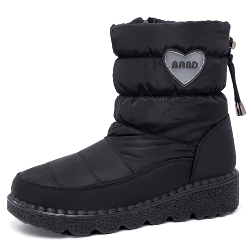 Chaussures d'hiver femme imperméables et bottes de neige chaudes