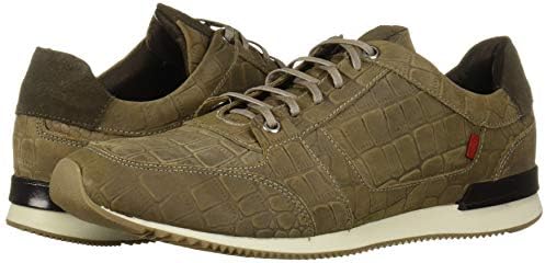 Marc Joseph New York Men's Leather Made in Brazil Luxury Fashion Trainer Croco Detail Sneaker, Grey Nubuck Crocodile, 12 M US | Image 6