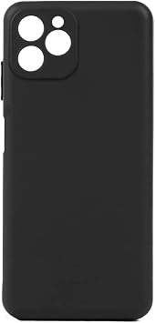 Elfia Oukitel C21 Pro ile Uyumlu K l f Silikon Mat Pastel Renkli Yumu ak Parmak  zi B rakmayan  nce Kapak Biy Siyah