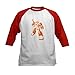 CafePress Bumblebee Baseball Jersey Kids Cotton Baseball Jersey, 3/4 Raglan Sleeve Shirt Red/White