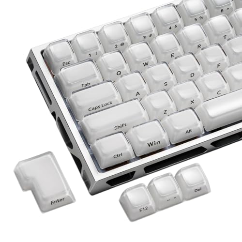 132 �L�[ �N���X�^���N���A Jelly�L�[�L���b�v �L�[ �T�C�h�v�����g CBSA �v���t�@�C�� Cherry Gateron MX ���J�j�J�� �Ή� (�z���C�g)