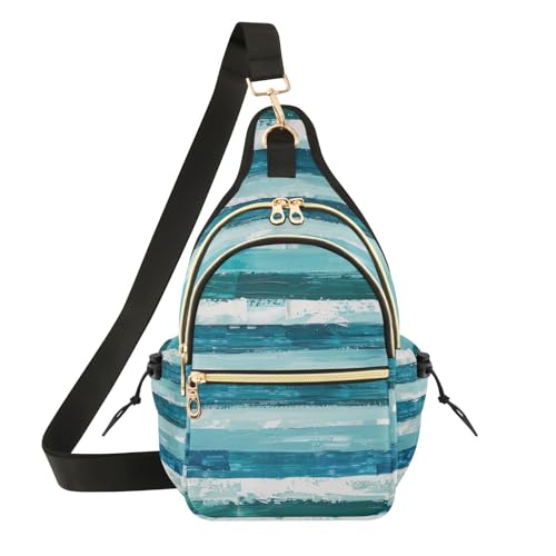 Sac à bandoulière convertible femme pour la course à pied et randonnée à rayures