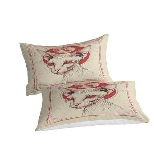 Parure housse de couette chat sans poils microfibre ultra douce - 3