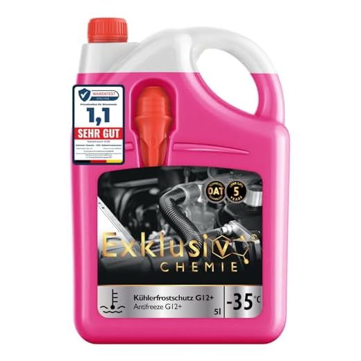 Exklusiv Chemie NEU 5 Liter G12+ Kühlerfrostschutz 5 Jahre bis -35° | Kühlflüssigkeit Auto | G12 Kühlmittel Auto | Gebrauchsfertig | Langlebiger Schutz von Motorteilen