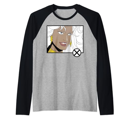 T-shirt X-Men Storm Marvel baseball raglan rétro imprimé comics pour fan