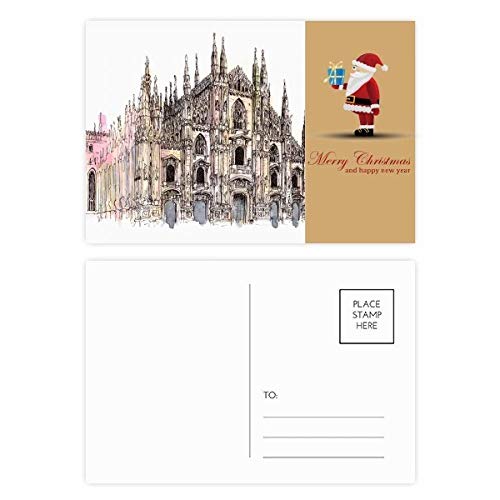 Cartes postales du Dôme de Milan et Père Noël - Lot de 20 cartes d'Italie pour vœux