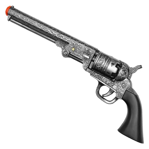 13-Inch Decorative Western Classic Revolver Style, Body SMB-110 with Ornate Engravings, Suitable for Decoration, Collecting, Costuming and Cosplay,...