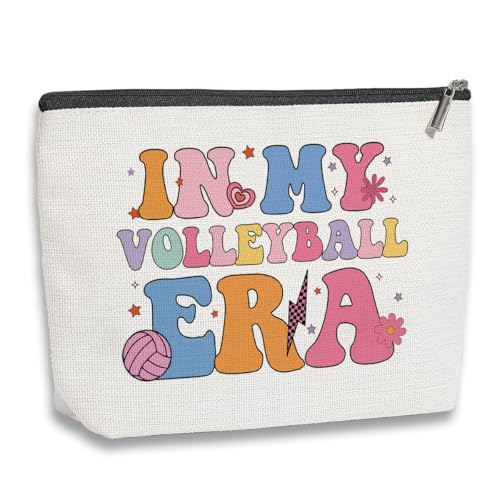 Volleyball Inspirational Gifts for Women In My Volleyball Era Makeup Bag Cosmetic Bag Volleyball Stuff Gifts for Teen Girls Volleyball Players Teams Birthday Gifts for Best Friend BFF Bestie Her