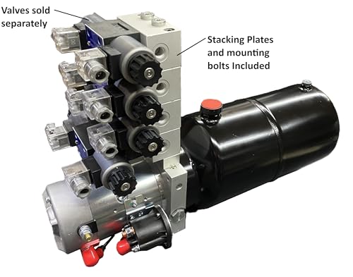 Image of Hydraulic Power Unit 12VDC, 2.6hp 2kW, Valve mount options (1.33 GPM - 3200PSI Max, 2 gal. (8L) tank)