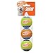 Nerf Dog 2in Squeak Tennis Ball 3-Pack: Blue/Green Blue/Orange and Black/Green, Dog Toy