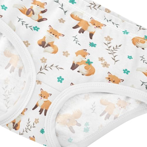 Little Girl Underwear Toddler Panties Kids Undies Cute Fox Cartoon Soft Cotton Briefs 2T-8Y4