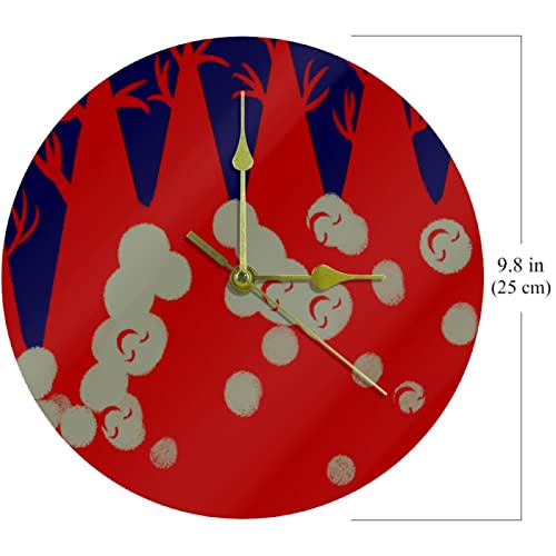 Horloge murale décorative pour bureau et maison motif pollution