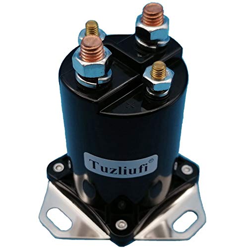 Starter Solenoid Relay Switch Compatible con Motor de Arranque, Bomba Hidráulica, Motor de Winch, Motor de Tracción, Módulos de Precámara Diesel 12V Contacto de Cobre 4 Terminales Motor SBJ4207 Z493 miniatura 1