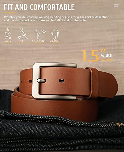 Image of ZORO Men's Genuine Leather Belt for Men | Black,Brown,Tan