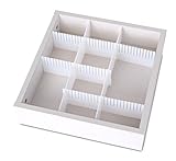 Ybmhome Adjustable Grid Drawer Dividers separators for Kitchen Bathroom Bedroom Dresser Utility Drawer Home Storage and Organization 2178b (Adjustable Drawer Dividers Set of 3)