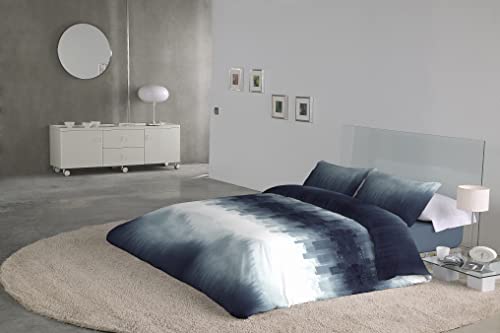 Atrivm Juego de Funda Nórdica Compuesta por 3 Piezas. Tacto Muy Suave. Reversible. Fácil Planchado. Hipoalergénico (Cama de 90 cm, Azul)