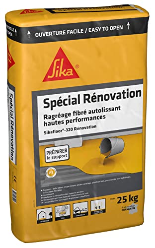 SIKA - Ragréage autolissant fibré pour sols intérieurs - SikaFloor 320 Renovation Gris Béton -...