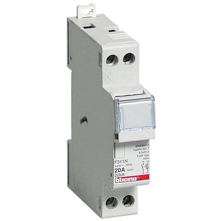 Bticino F311N Portafusibile Sezionabile 1P+N 20A