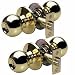 Master Lock BAO0103T Keyed Entry Door Knob, Polished Brass, 2-Pack