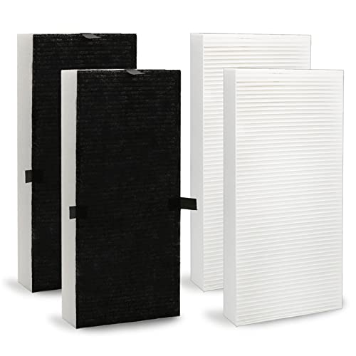 4 Pack Filter U Replacement Compatible with U Filter HRF201B and for Febreze FRF102B, Fits HW HHT270, HHT290, FHT170, FHT180, FHT190