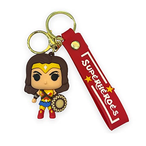 Image of AUGEN Wonder Woman Action Figure Keychain Limited Edition for Car, Decoration, Cake, Office Desk & Study Table (Pack of 1)