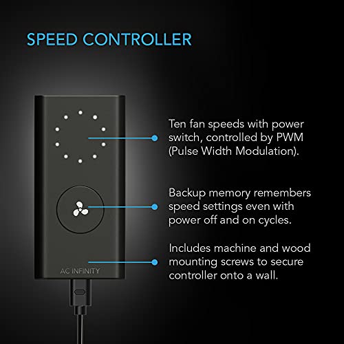 image for AC Infinity CLOUDLINE A4, Quiet 4” Inline Duct Fan with Speed Contro