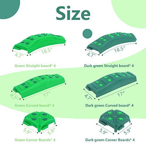 Monleelnom 1M Children'S Outdoor Wave-Shaped Balance Beam Stepping Stones Children'S Obstacle Course Five-Star Pattern Non-Slip Texture The Bottom Is Equipped thumb #1