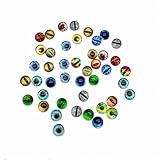 Julie Wang 8MM 100PCS Dragon Glass Cabochon Eyes for Miniature Models, Clay Sculpting, Fantasy Art Props, DIY Craft Findings About 0.31inches
