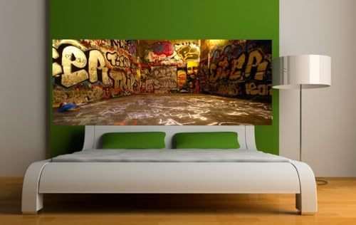 Jm-Déco Stickers tête de lit Tag Graffiti Tête de lit 100x39cm