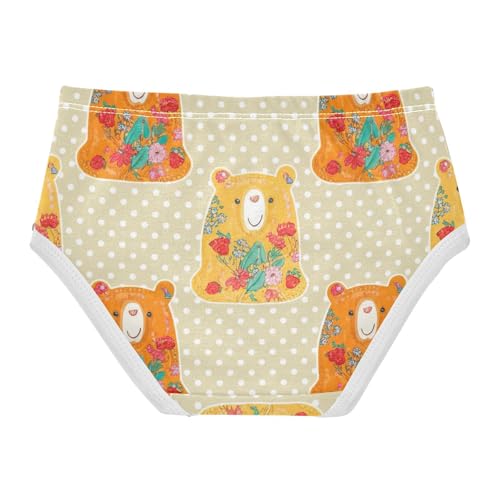 Stylish Girls Underwear Toddler 2t Cotton Little Girl Panties Bears Floral Briefs Girls Undies2