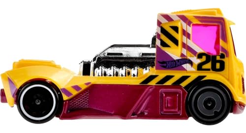 Image of Hot Wheels 10-Pack, Set of 10 Toy Trucks in 1:64 Scale, Mix of Officially Licensed & Unlicensed Pick-Ups, Rescue or Semi Trucks (Styles May Vary)
