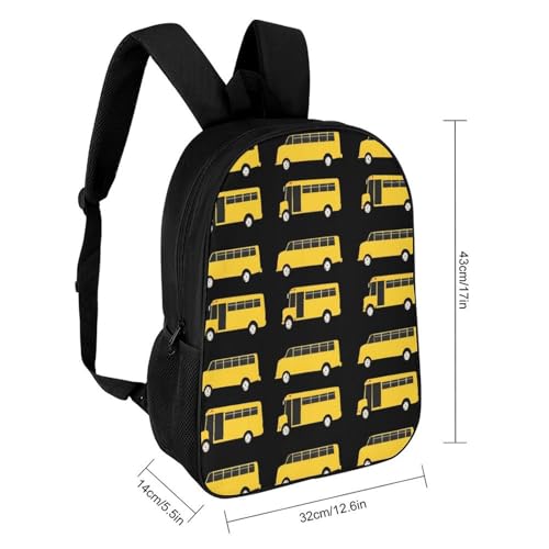 Womens Black Yellow Bus Backpack, Fashion Comfort Shoulder Bag for Travel, Reusable Spacious Soft Backpacks for Climbing, Shopping2