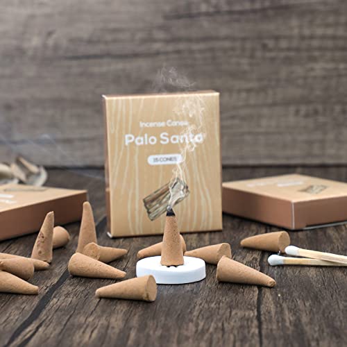 LA-BELLEFEE-Palo-Santo-Incense-Cones-120-Pcs-Incense-Cones-with-Incense-Holder-Natural-Fall-Scents-Cones-Incense-Cones-Indoor-Odor-Remover-Incense-for-Meditation-Relaxation-and-Spiritual-Cleansing LA BELLEFEE Palo Santo Incense Cones 120 Pcs Incense Cones with Incense Holder Natural Fall Scents Cones Incense Cones Indoor Odor Remover Incense for Meditation Relaxation and Spiritual Cleansing