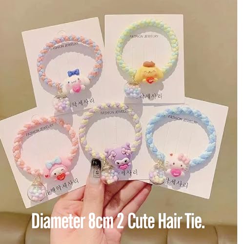 Image of Cute hair accessory set Cute headband,Various Styles of hair clips, hair cords, Hair Ties,Plush hair loop(purple)